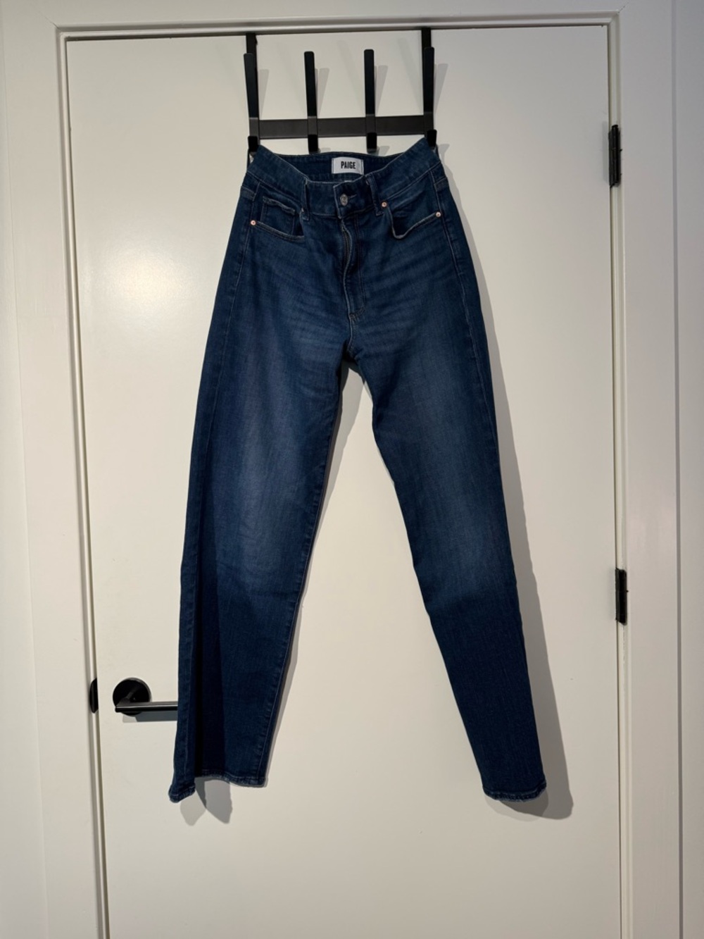 PAIGE Dark Indigo Wide-Leg Jeans